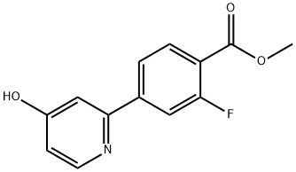 Benzoic acid, 2-fluoro-4-(4-hydroxy-2-pyridinyl)-, methyl ester Structural