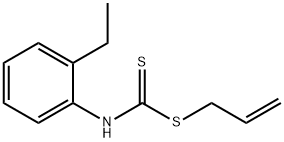 Carbamodithioic acid, N-(2-ethylphenyl)-, 2-propen-1-yl ester Structural
