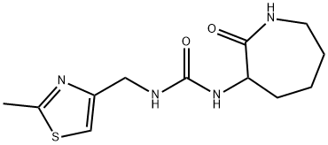 Urea, N-(hexahydro-2-oxo-1H-azepin-3-yl)-N'-[(2-methyl-4-thiazolyl)methyl]- Structural
