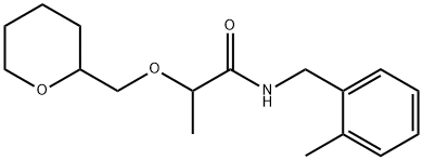 Propanamide, N-[(2-methylphenyl)methyl]-2-[(tetrahydro-2H-pyran-2-yl)methoxy]- Structural