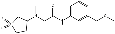 Acetamide, N-[3-(methoxymethyl)phenyl]-2-[methyl(tetrahydro-1,1-dioxido-3-thienyl)amino]- Structural