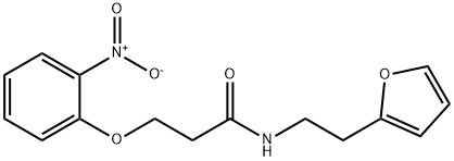 Propanamide, N-[2-(2-furanyl)ethyl]-3-(2-nitrophenoxy)- Structural