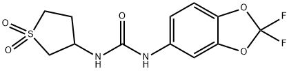Urea, N-(2,2-difluoro-1,3-benzodioxol-5-yl)-N'-(tetrahydro-1,1-dioxido-3-thienyl)- Structural