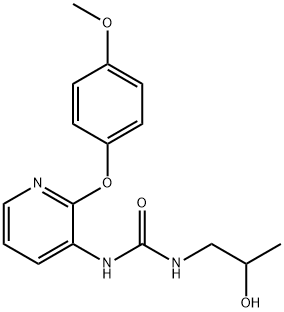 Urea, N-(2-hydroxypropyl)-N'-[2-(4-methoxyphenoxy)-3-pyridinyl]- Structural