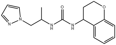 Urea, N-(3,4-dihydro-2H-1-benzopyran-4-yl)-N'-[1-methyl-2-(1H-pyrazol-1-yl)ethyl]- Structural
