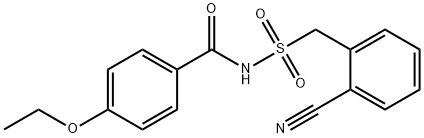 Benzamide, N-[[(2-cyanophenyl)methyl]sulfonyl]-4-ethoxy- Structural