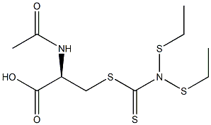 S-(N,N-Diethyldithiocarbamoyl)-N-acetyl-L-cysteine Structural