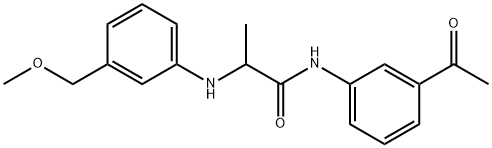 Propanamide, N-(3-acetylphenyl)-2-[[3-(methoxymethyl)phenyl]amino]- Structural