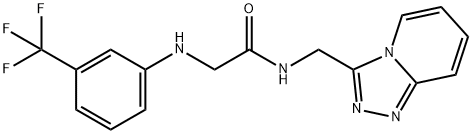Acetamide, N-(1,2,4-triazolo[4,3-a]pyridin-3-ylmethyl)-2-[[3-(trifluoromethyl)phenyl]amino]- Structural