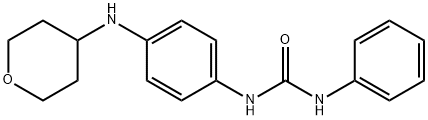 Urea, N-phenyl-N'-[4-[(tetrahydro-2H-pyran-4-yl)amino]phenyl]- Structural