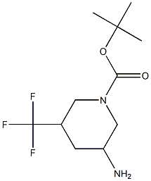 tert-butyl 3-amino-5-(trifluoromethyl)piperidine-1-carboxylate Structural
