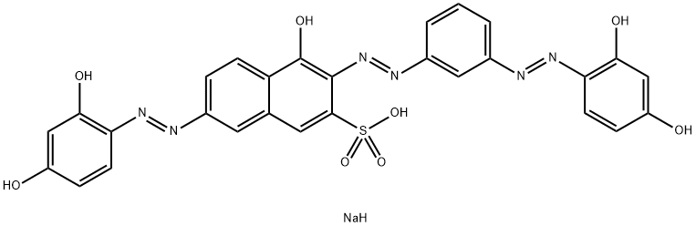 2-Naphthalenesulfonic acid, 7-[(2,4-dihydroxyphenyl)azo]-3-[[3-[(2,4-dihydroxyphenyl)azo]phenyl]azo]-4-hydroxy-, monosodium salt Structural