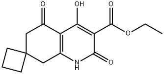 Spiro[cyclobutane-1,7'(1'H)-quinoline]-3'-carboxylic acid, 2',5',6',8'-tetrahydro-4'-hydroxy-2',5'-dioxo-, ethyl ester Structural