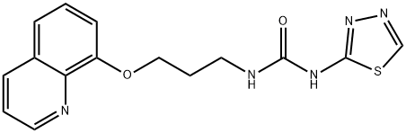 Urea, N-[3-(8-quinolinyloxy)propyl]-N'-1,3,4-thiadiazol-2-yl- Structural