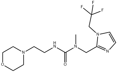 Urea, N-methyl-N'-[2-(4-morpholinyl)ethyl]-N-[[1-(2,2,2-trifluoroethyl)-1H-imidazol-2-yl]methyl]- Structural