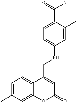 Benzamide, 2-methyl-4-[[(7-methyl-2-oxo-2H-1-benzopyran-4-yl)methyl]amino]- Structural