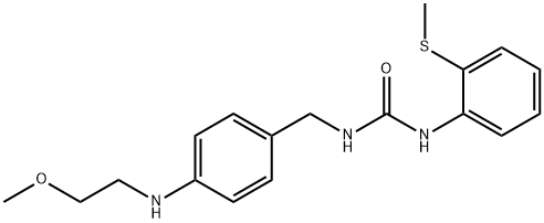Urea, N-[[4-[(2-methoxyethyl)amino]phenyl]methyl]-N'-[2-(methylthio)phenyl]- Structural