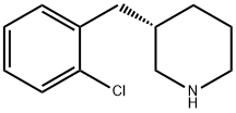 Piperidine, 3-[(2-chlorophenyl)methyl]-, (3S)- Structural