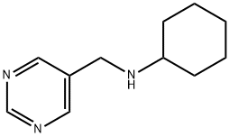 N-[(Pyrimidin-5-yl)methyl]cyclohexanamine Structural