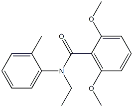 N-ethyl-2,6-dimethoxy-N-(2-methylphenyl)benzamide Structural