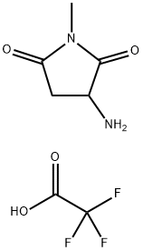 2,5-Pyrrolidinedione, 3-amino-1-methyl-, 2,2,2-trifluoroacetate (1:1) Structural