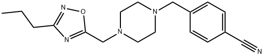 Benzonitrile, 4-[[4-[(3-propyl-1,2,4-oxadiazol-5-yl)methyl]-1-piperazinyl]methyl]- Structural
