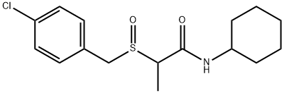 Propanamide, 2-[[(4-chlorophenyl)methyl]sulfinyl]-N-cyclohexyl- Structural