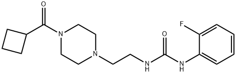 Urea, N-[2-[4-(cyclobutylcarbonyl)-1-piperazinyl]ethyl]-N'-(2-fluorophenyl)- Structural
