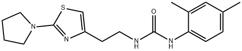 Urea, N-(2,4-dimethylphenyl)-N'-[2-[2-(1-pyrrolidinyl)-4-thiazolyl]ethyl]- Structural