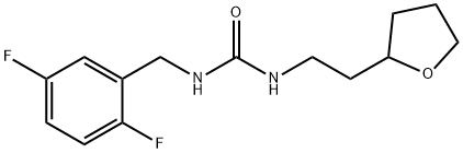 Urea, N-[(2,5-difluorophenyl)methyl]-N'-[2-(tetrahydro-2-furanyl)ethyl]- Structural