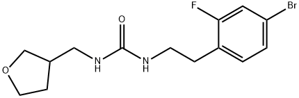 Urea, N-[2-(4-bromo-2-fluorophenyl)ethyl]-N'-[(tetrahydro-3-furanyl)methyl]- Structural