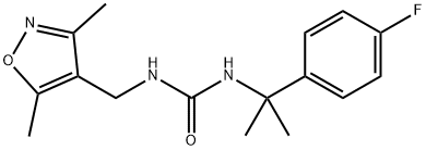 Urea, N-[(3,5-dimethyl-4-isoxazolyl)methyl]-N'-[1-(4-fluorophenyl)-1-methylethyl]- Structural