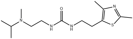 Urea, N-[2-(2,4-dimethyl-5-thiazolyl)ethyl]-N'-[2-[methyl(1-methylethyl)amino]ethyl]- Structural