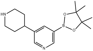 3-(4,4,5,5-tetraMethyl-1,3,2-dioxaborolan-2-yl)-5-(piperidin-4-yl)pyridine Structural