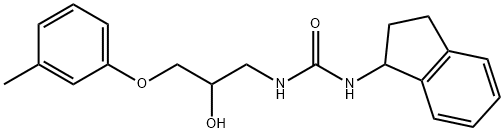 Urea, N-(2,3-dihydro-1H-inden-1-yl)-N'-[2-hydroxy-3-(3-methylphenoxy)propyl]- Structural