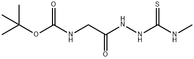 tert-Butyl 2-(2-(methylcarbamothioyl)hydrazinyl)-2-oxoethylcarbamate Structural