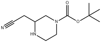 tert-butyl 3-(cyanomethyl)piperazine-1-carboxylate Structural