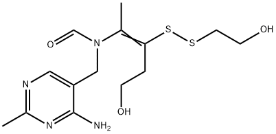 Formamide, N-[(4-amino-2-methyl-5-pyrimidinyl)methyl]-N-[4-hydroxy-2-[(2-hydroxyethyl)dithio]-1-methyl-1-buten-1-yl]- Structural