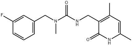 Urea, N'-[(1,2-dihydro-4,6-dimethyl-2-oxo-3-pyridinyl)methyl]-N-[(3-fluorophenyl)methyl]-N-methyl- Structural