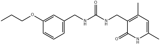 Urea, N-[(1,2-dihydro-4,6-dimethyl-2-oxo-3-pyridinyl)methyl]-N'-[(3-propoxyphenyl)methyl]- Structural