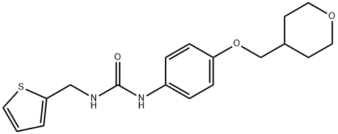 Urea, N-[4-[(tetrahydro-2H-pyran-4-yl)methoxy]phenyl]-N'-(2-thienylmethyl)- Structural
