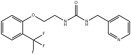 Urea, N-(3-pyridinylmethyl)-N'-[2-[2-(trifluoromethyl)phenoxy]ethyl]- Structural