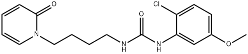 Urea, N-(2-chloro-5-methoxyphenyl)-N'-[4-(2-oxo-1(2H)-pyridinyl)butyl]- Structural