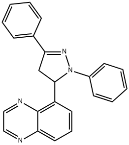 Quinoxaline, 5-(4,5-dihydro-1,3-diphenyl-1H-pyrazol-5-yl)- Structural