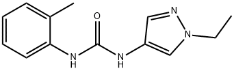 Urea, N-(1-ethyl-1H-pyrazol-4-yl)-N'-(2-methylphenyl)- Structural