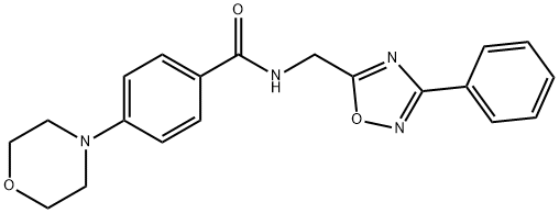 Benzamide, 4-(4-morpholinyl)-N-[(3-phenyl-1,2,4-oxadiazol-5-yl)methyl]- Structural