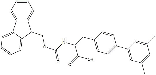 Fmoc-4-(3,5-dimethylphenyl)-DL-phenylalanine Structural