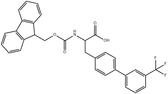 Fmoc-4-(3-trifluoromethylphenyl)-DL-phenylalanine Structural