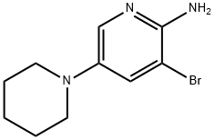 3-Bromo-2-amino-5-(piperidino)pyridine Structural