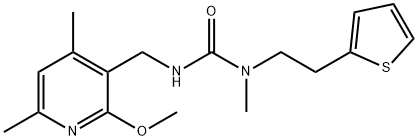 Urea, N'-[(2-methoxy-4,6-dimethyl-3-pyridinyl)methyl]-N-methyl-N-[2-(2-thienyl)ethyl]- Structural